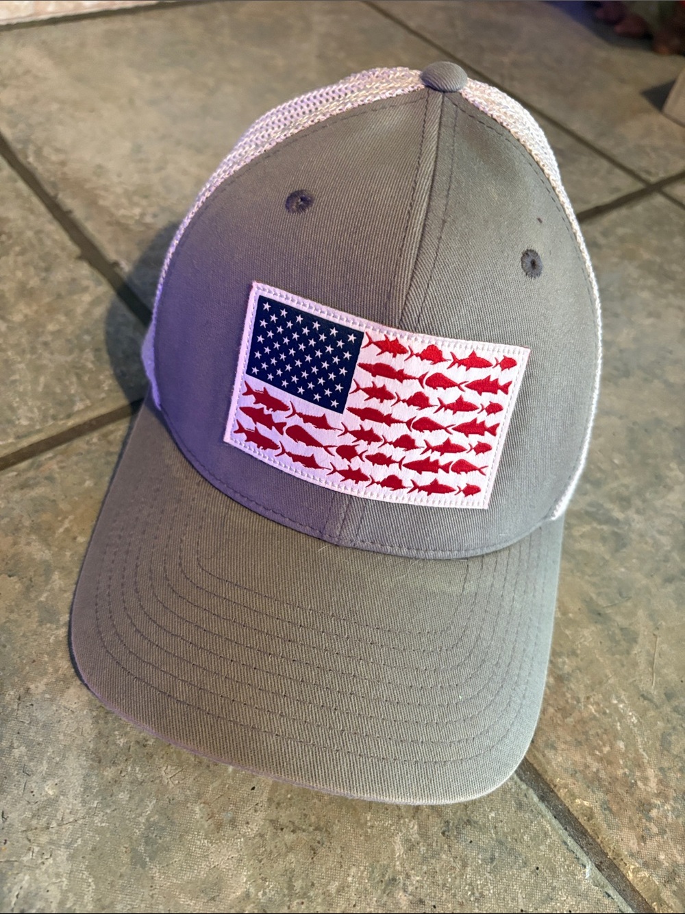 Performance fishing gear, American flag baseball cap